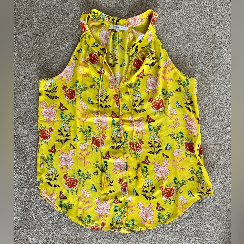 Rose + Olive festive tank top